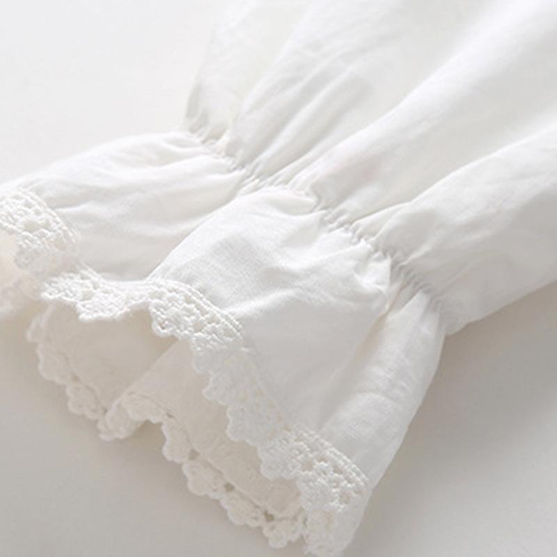 Весенне-осеннее платье для девочек с длинными рукавами, кружевной воротник, платье принцессы, детские топы, школьная форма для учеников 4-13 лет