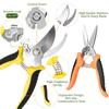 3 Pack Garden Pruning Shears Set Stainless Steel Scissors Clippers Pruning Snips Shears Hand Tools for Flowers Leaves Potted
