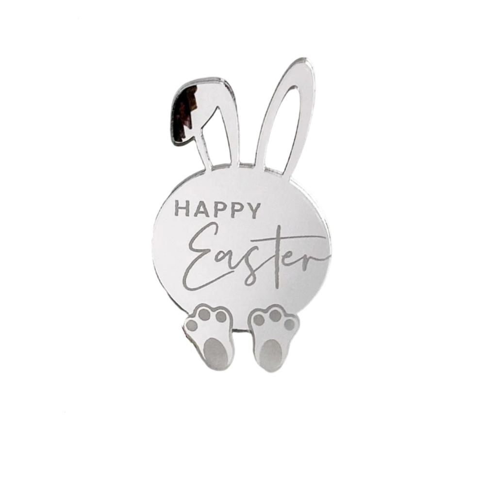 Счастливой Пасхи Зайчик Зеркальный Торт Украшение Кекс Украшение Подарочная Этикетка