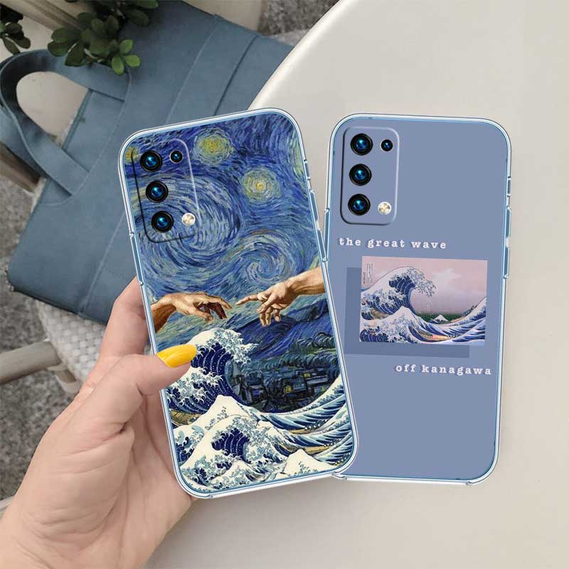 UP32 Great Wave off Kanagawa Case for Motorola E13 E15 E20 E22 E22I E22S E30 E32 E40 E7 E7I G Plus Power Play Stylus G22 G14