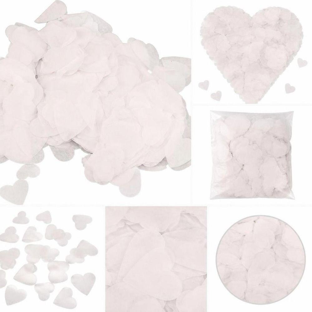 10000PCS White Heart Tissue Paper Confetti 17g Paper Party Table Scatter DIY Crafts