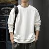 Весенний американский ретро мужской свитер с круглым вырезом свободный тренд ранняя весна хулиганский красивый длинный рукав простой однотонный пуловер куртка