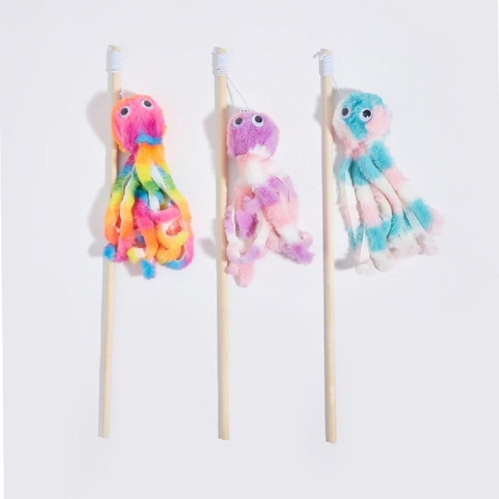 Funny Catcher Cat Teasing Wands Plushie Animals Interactive Stick New Pet Cat Teaser Indoor Play