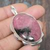 Rhodonite Gemstone Handmade 925 Sterling Silver Jewelry Pendant For Women