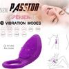 Penis Ring Vibrating Clitoris Stimulator G Spot Sex Toys for Couple Vibro Delay Lick Vagina Orgasm Lock Fine Sleeve Vibrator