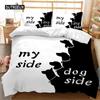 Black and White Duvet Cover Set King and Queen Bedding Set for Couple Romantic Valentine's Day Presents Polyester Duvet Cover