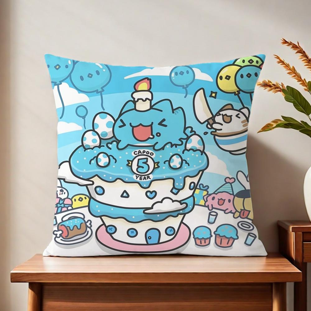Cute Bbugcat anime Ccapoo cushion cover For Pillow Printing Sofa Decoration Home Car Room Coffee Shop Office Nordic Simplicity