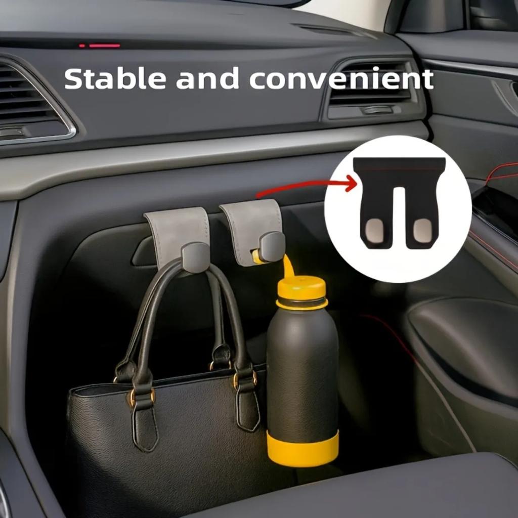 Metal Car Glove Box Hook, Fuzzy Plush Interior Hook, Front Seat Passenger Side Storage Hanger