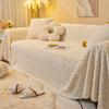 Plush Minimalist Sofa Cover, Anti Slip and Warm, Winter Thickened Sofa Protective Cover