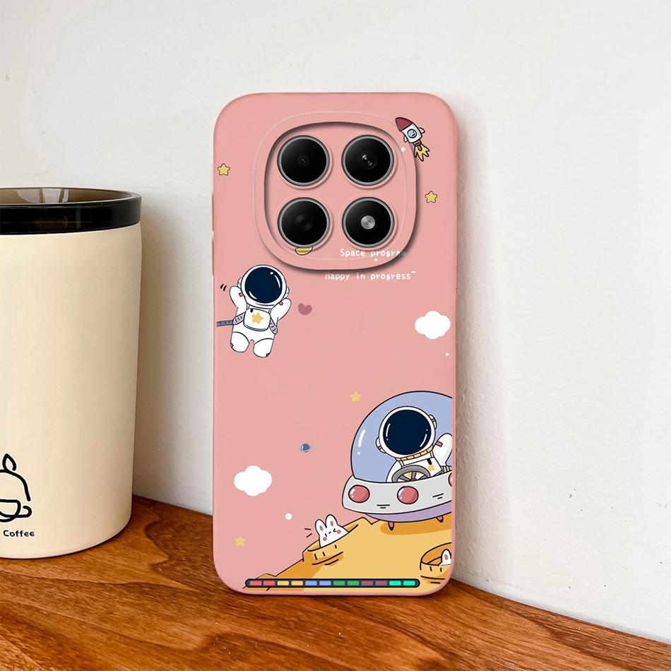 Чехол для телефона Xiaomi Redmi Note 15 Pro Plus Крутой Астронавт Funda Для Redmi Note15 Pro 4G 5G Мягкая Жидкая Силиконовая Задняя Крышка