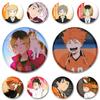 32/44/58mm Anime Badge About Hinata Shouyou Kageyama Hiyu Sawamura Daichi Yuu Nishinoya Handmade Brooches for Backpack Clothes Jewelry