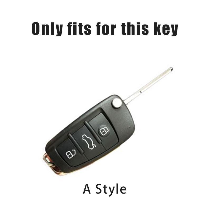 Zinc Alloy Leather Car Remote Key Case Cover For Q1 A1 A3 8P A4 A5 A6 C7 A7 S3 S7 S8 R8 Q2 Q3 Q5 Q7 Q8 SQ5 TT RS3 RS6 Keychain ER3