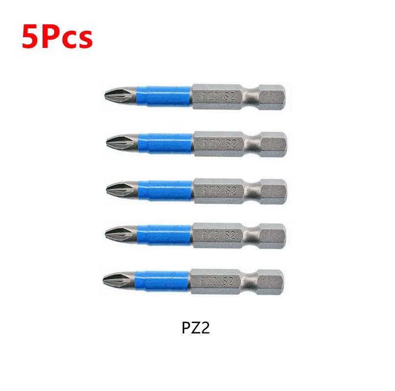 PH1 PH2 PH3 PZ1 PZ2 PZ3 50 мм Магнитные биты S2 Шестигранная рукоятка Противоскользящие Набор бит для дрели и шуруповерта
