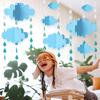 16 PCS 3D Cloud Decoration Blue Hanging Clouds and Raindrop for Cloud Ornaments Hanging Ceiling Decor for Party Nursery Children Room Ceiling