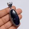 Amazing Top Grade Qualite 100% Natural Iolite Oval Shape Vintage Style Handmade Jewelry 925 Steling Silver Plated Pendant 2.3" WSJ-4853