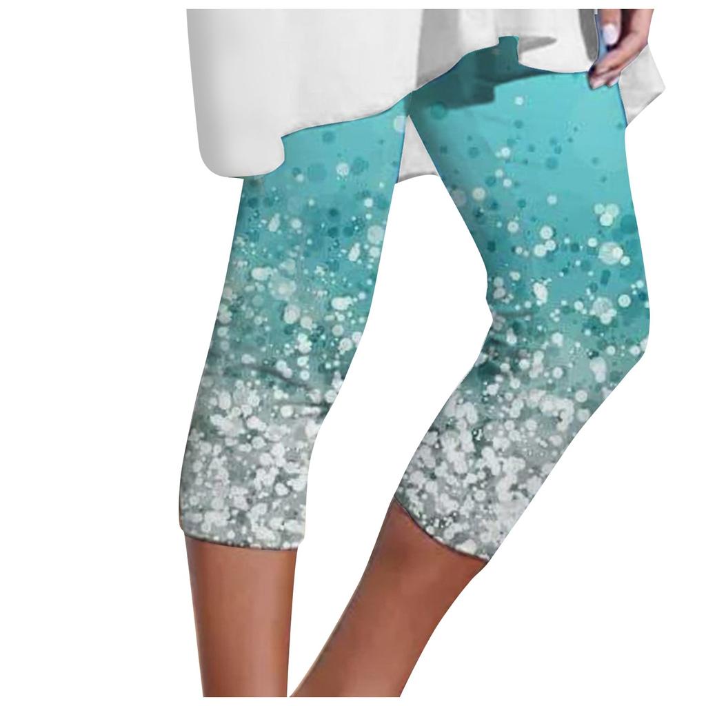 Повседневные леггинсы, обтягивающие сексуальные дышащие леггинсы с принтом Капри