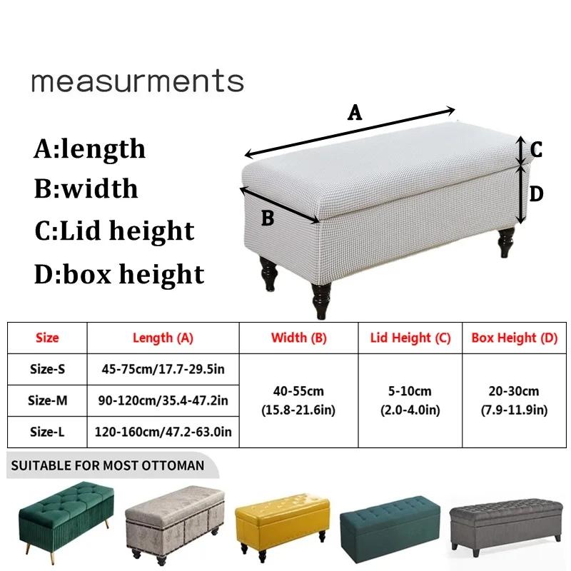 Чехол на пуфик для хранения Растягивающийся чехол на оттоманку Чехол на подставку для ног Мягкий прямоугольный чехол на сиденье пианино Гостиная Спальня 1 шт. Бархат