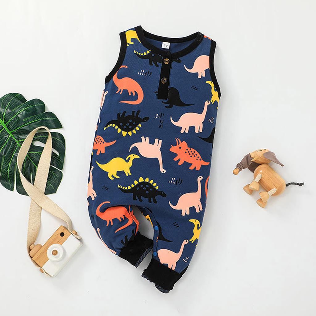 Baby Dinosaur Print Casual One-piece Romper Romper Baby Clothing