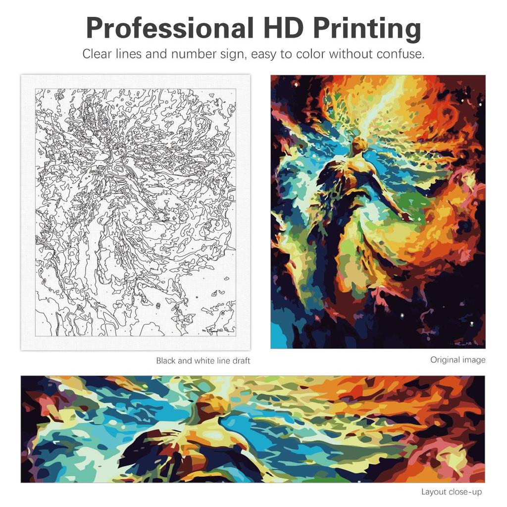 Frame Painting By Numbers For Adults Kit Abstract Figure Painting Acrylic Paint On Canvas Handwork For Home Decors 40x50