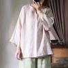 Женские винтажные рубашки однотонные двусторонние летние рубашки в китайском стиле высокого качества