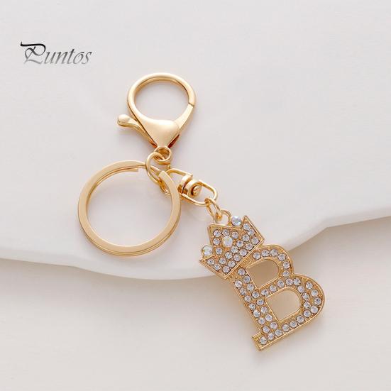 Брелок для ключей, роскошный горный хрусталь, корона, инициалы, автомобильный брелок AG, золотой брелок с 7 буквами, женский аксессуар для сумки, орнамент