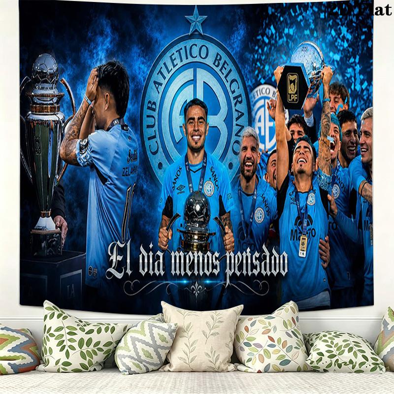 CLUB ATLETICO BELGRANO Wall Tapestry Aesthetic Wall Hanging Printed Fabric Blanket Decorative Tapestries for Bedroom Living Room Home Decor