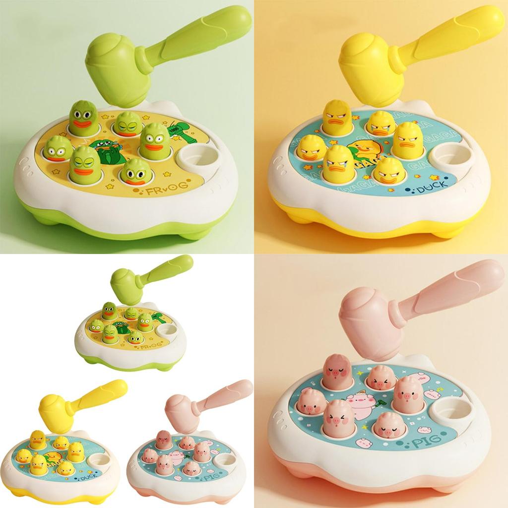 Интерактивная игра "Ударь крота" с милыми рисунками утки, лягушки и свиньи для детского образования, головоломка