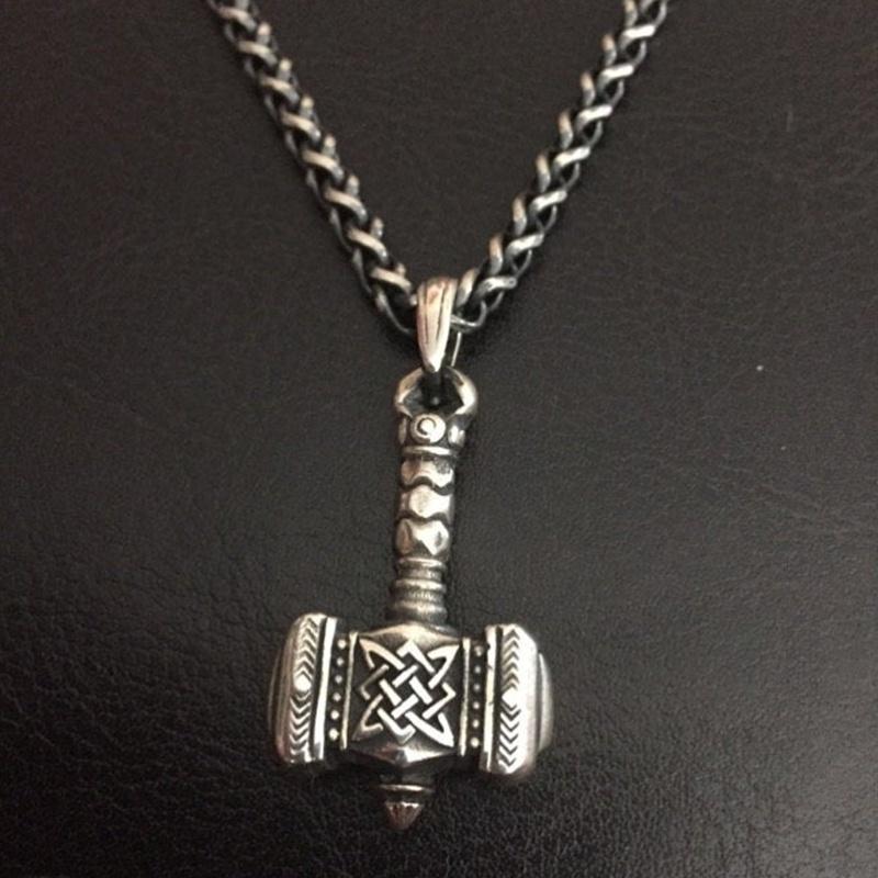 Винтажные скандинавские викинги, высокое качество, цинковый сплав, Руна викингов, Молот Тора, Мьельнир, кулон, ожерелье, панк, мужской амулет викингов, ювелирное ожерелье, мужские подарки