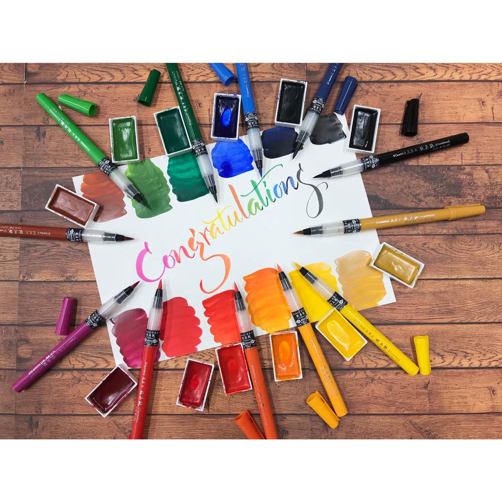 Kuretake Brush Color Brush Watercolor Brush Perfect Daisha Pen, Pen, Pen, King, Tanmeiyan, XO50T-046S