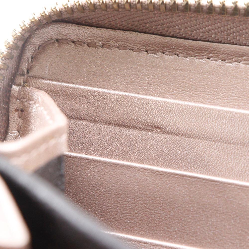 Gucci Interlocking G Purse 308012 Zip Around Pink Sima Leather Women Used