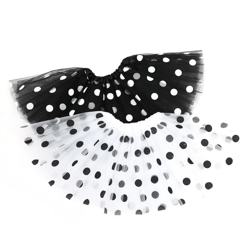 Puffy Tulle Dance Pettiskirt Polka Dot Print Princess Skirt Fashion Tutu Skirts  Adult