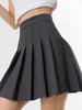 Серые мини-плиссированные юбки, женские летние короткие юбки трапециевидной формы с высокой талией, корейский стиль, черный, белый цвет