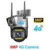 Новая 8-мегапиксельная 4K камера с двумя экранами 4G/WiFi IP-камера с монитором для умного дома, наружная водонепроницаемая PTZ-камера видеонаблюдения V380 Pro, защита безопасности
