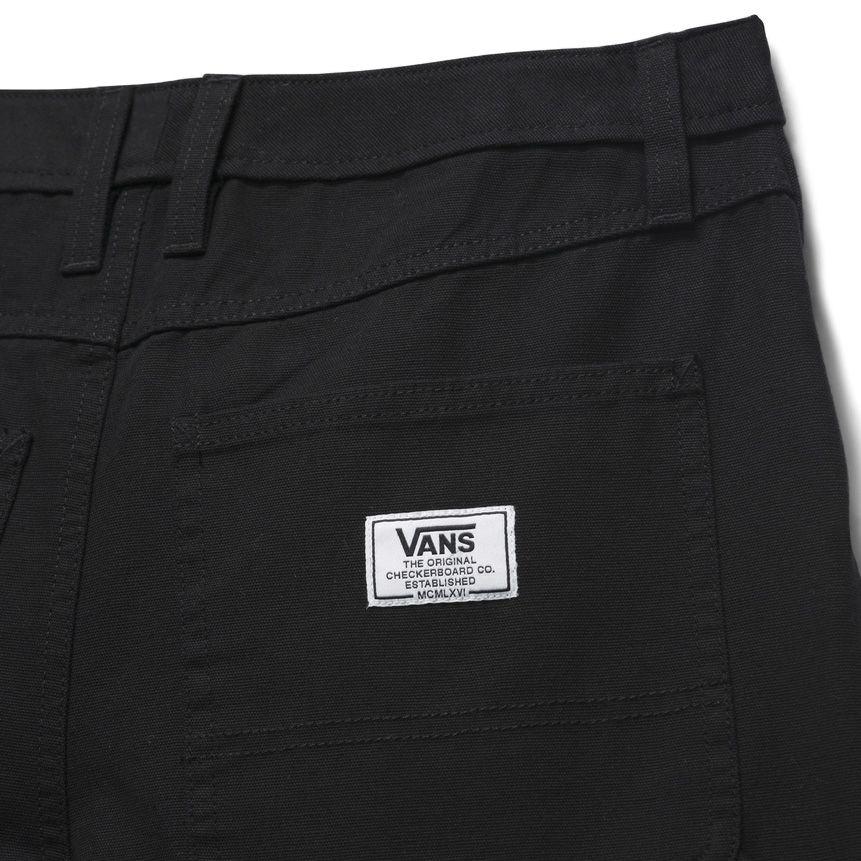 Vans Брюки прямого покроя со средней посадкой, однотонные, женские, черные VN0A5JHJBLK
