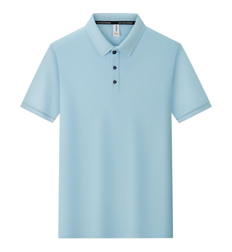 Женская и мужская однотонная футболка летняя с лацканами и короткими рукавами YG-2251/252