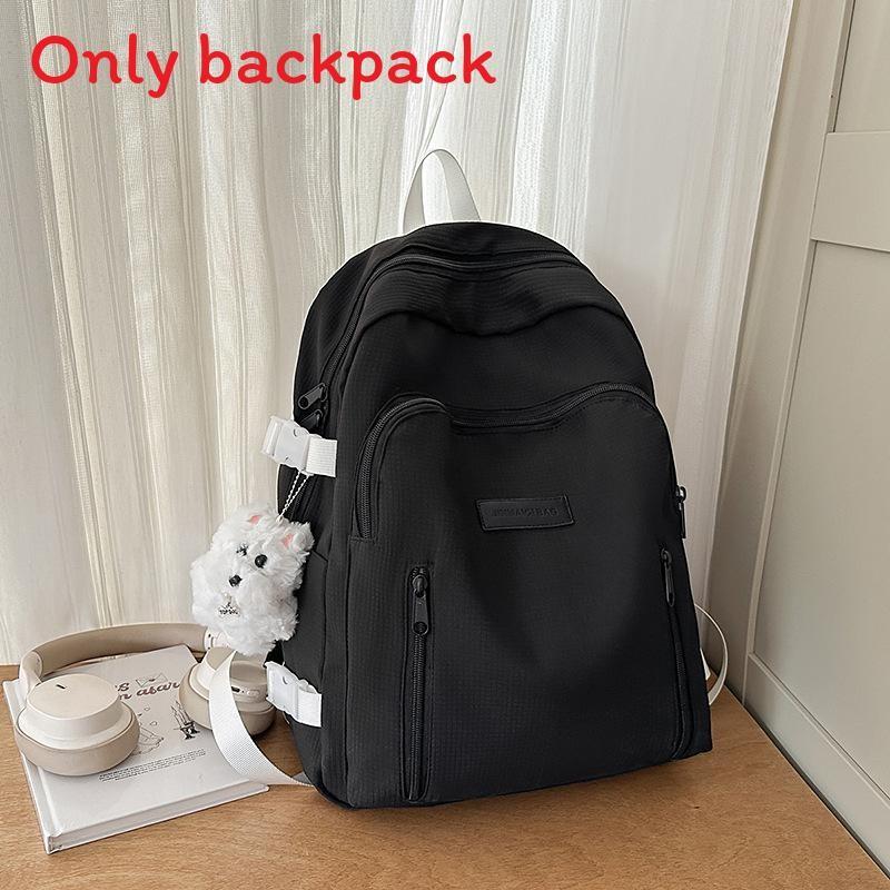Capacity Fashion Big Backpack With Solid Color Design And Letter Decor For Daily