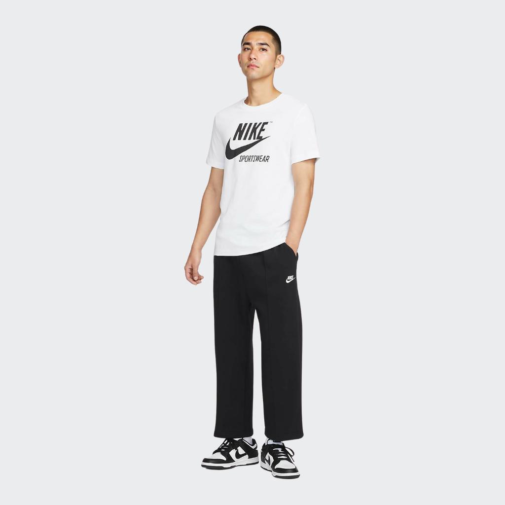 Nike Футболка с круглым вырезом и контрастным буквенным принтом, мужские топы, белые BV0627-100