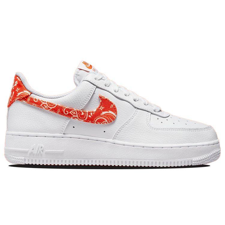 Nike Женские кроссовки Air Force 1 07 Rush Orange Paisley белые DJ9942-102