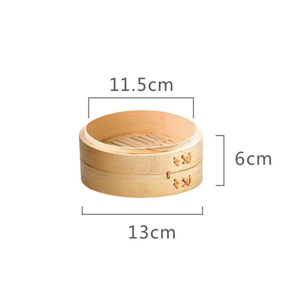 2 шт. 9 см Круглая Мини Бамбуковая Пароварка для Дим Самов, Пельменей, Булочек, Пароварка для Еды, Кухонный Инструмент, Контейнер-Корзина для Приготовления на Пару