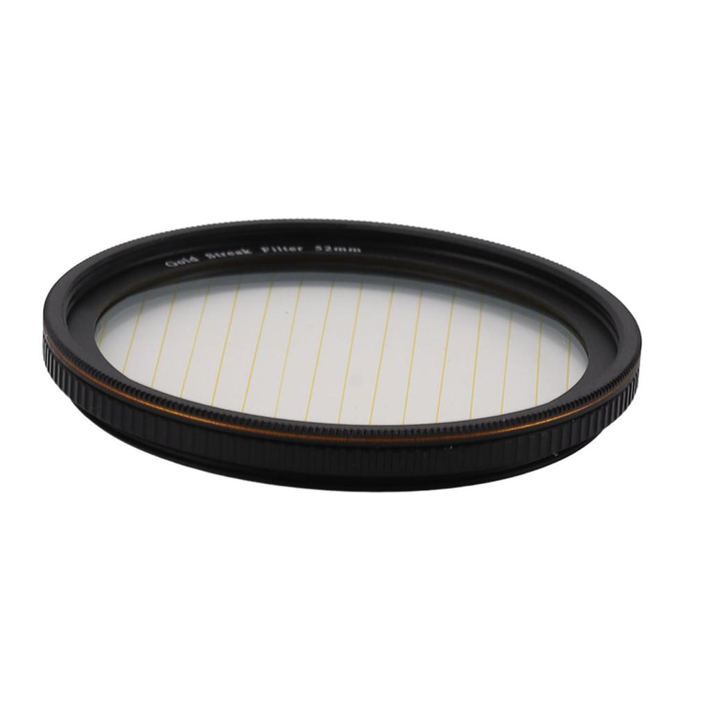 Gold Streak Filter Light Flare Effect Filter Optical Glass Camera Lens Filter with Case for