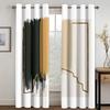 2 панели Солнце Абстракция Геометрический дизайн Искусство Современная простота Полузатемняющие тонкие шторы для окна Спальня Кортинас Декор