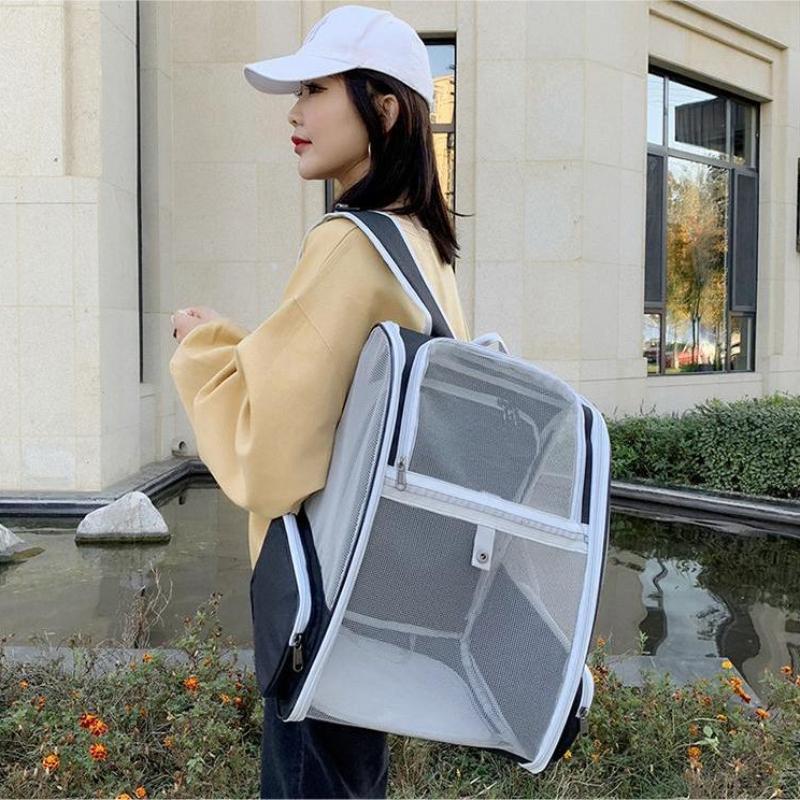 Дышащий рюкзак-переноска для кошек, большая вместительная сумка для переноски кошек и собак, складной сундук для домашних животных, портативная переноска для домашних животных на открытом воздухе