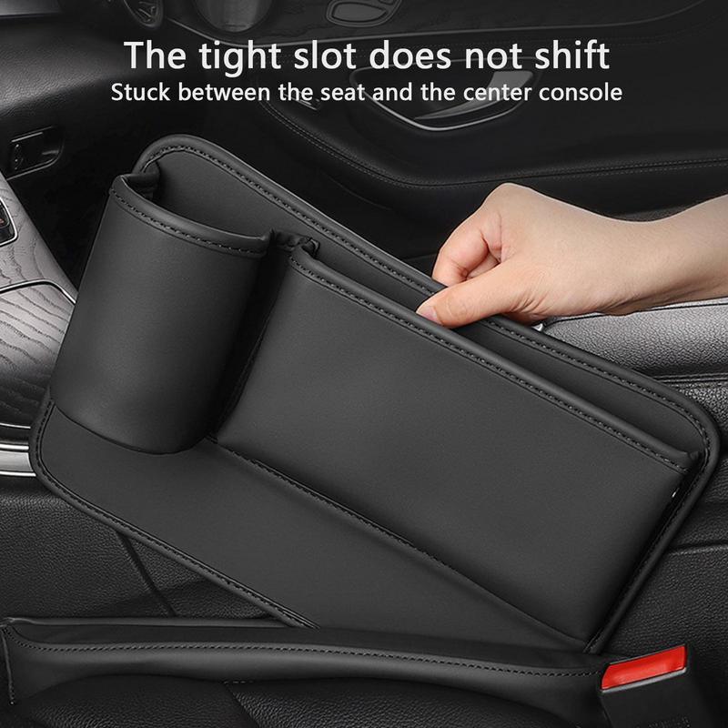 Зажимной ящик для хранения для автомобиля Универсальный ящик для хранения в зазоре сиденья Многофункциональный органайзер в боковой карман консоли из ПУ-кожи