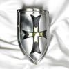 71.12 Cm Medieval Crusader Knight Shield Templar Cross Battle-Ready Replica Steel And Brass Decor LARP, Cosplay Wall Display Perfect Gift