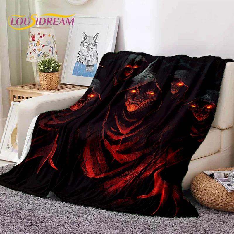 Gothic Horror Monsters Demon Skull Soft Flannel Blanket for Beds Bedroom Sofa Picnic,Throw Blanket for Cover Outdoor Leisure Nap