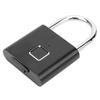 Smart Fingerprint Padlock USB Rechargeable Security LED Lock for Backpack Luggage CabinetBlack