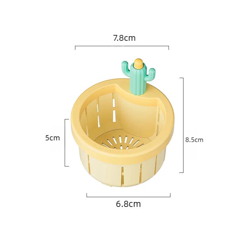 Защищающий от засоров кактус фильтр для слива кухонной раковины, фильтр-коллектор остатков пищи и мусора, сливная корзина