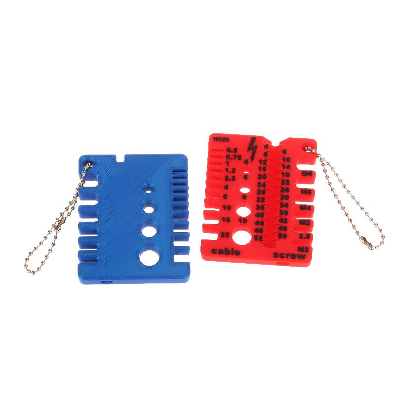 Portable Nut And Drill Bit Thread Checker 3D Printed Wire Screw Measuring Tool Screw Drill Bit Gauge For Nuts Bolts Threads