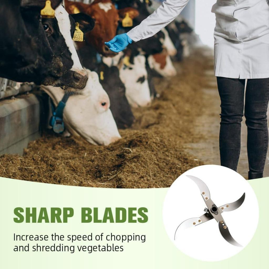 Household Farming Grass Shredder Knife Blades,12mm Hole Diameter with 12 Mounting Holes, Improves Grass Shredding and Chopping Efficiency (12 Kits)