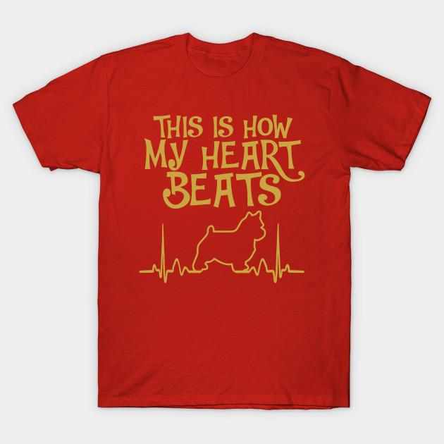 For Women This Is How My Heartbeats Dog Norwich Terrier T Shirt 90S Korean Style Tee 100% Cotton Picture Custom Round Collar